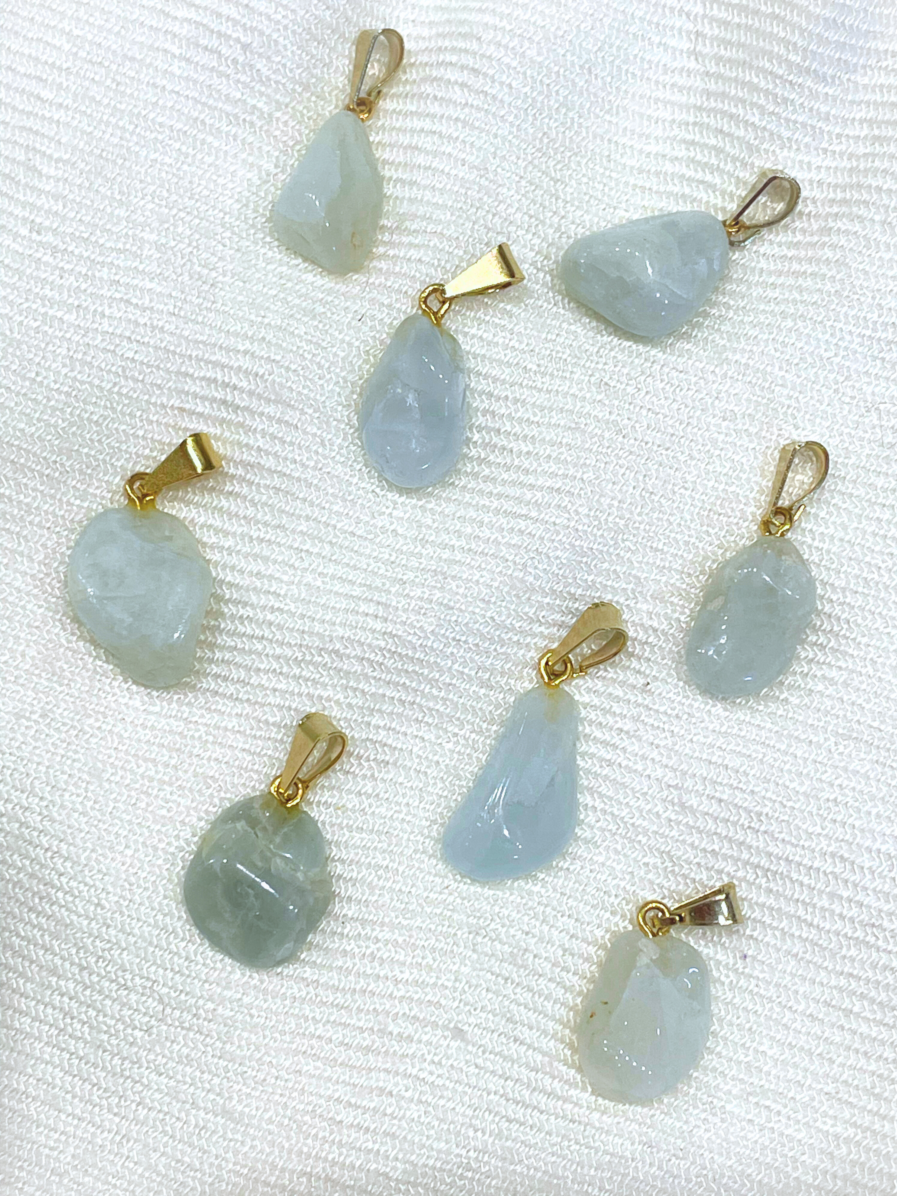 Pingente de Água Marinha | Ansiedade, Calma e Afeto - Qualidade extra