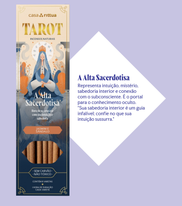 Incenso Nirvana Linha Tarot - A Alta Sacerdotisa – Intuição, Sabedoria Interior e Mistério