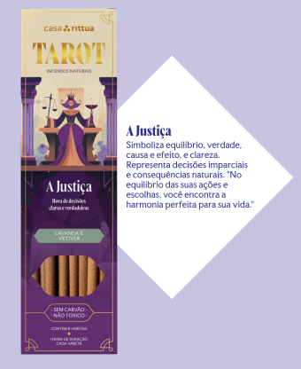 Incenso Nirvana Linha Tarot A Justiça – Equilíbrio, Verdade e Clareza Mental