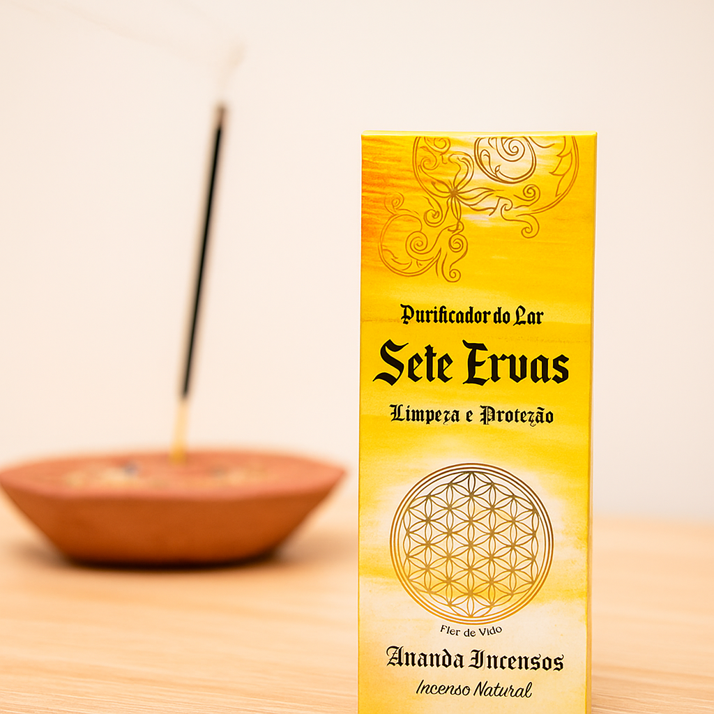 Incenso Natural Ananda – Purificador do Lar Sete Ervas | Limpeza Energética e Harmonia