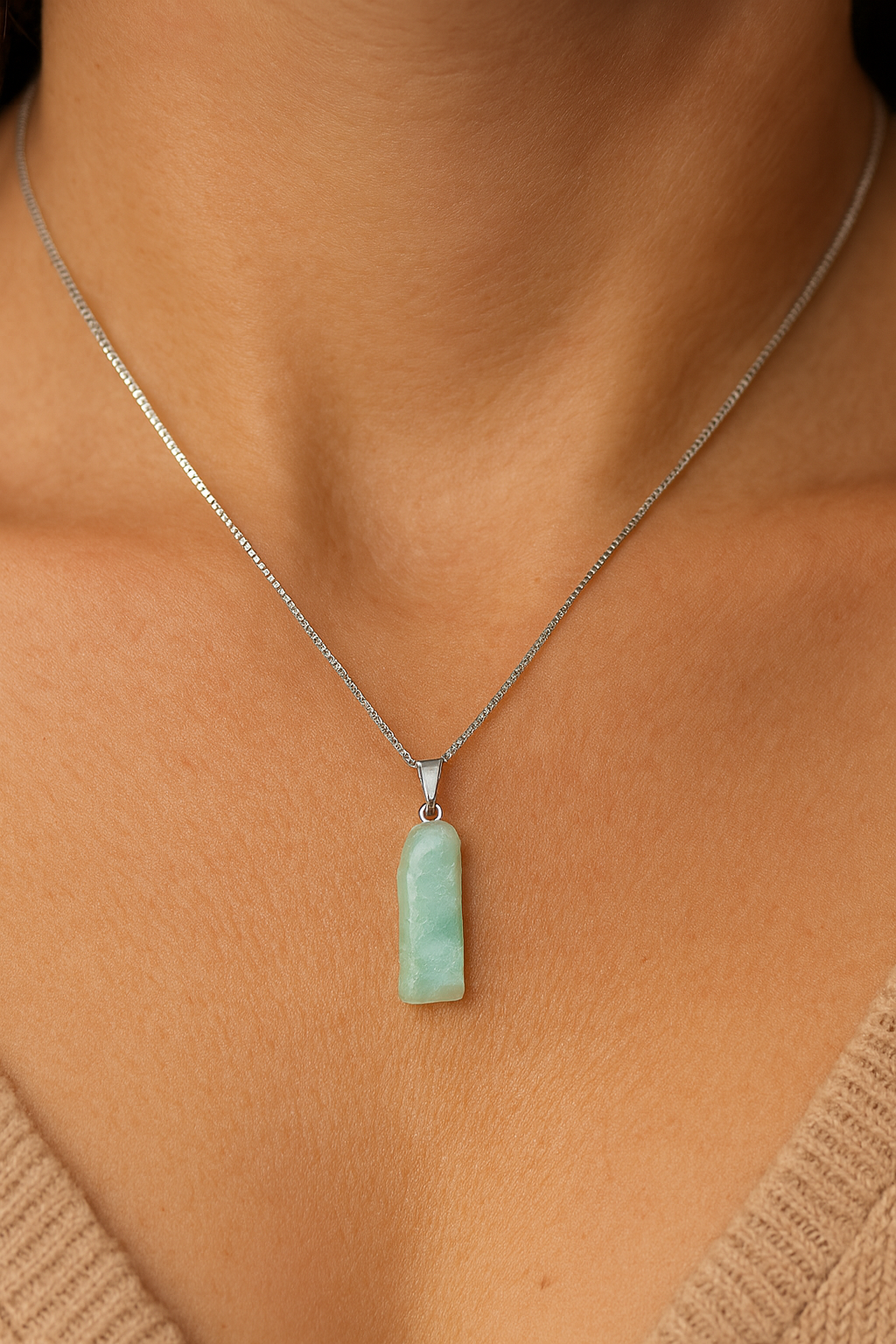 Pingente de Água Marinha | Ansiedade, Calma e Afeto