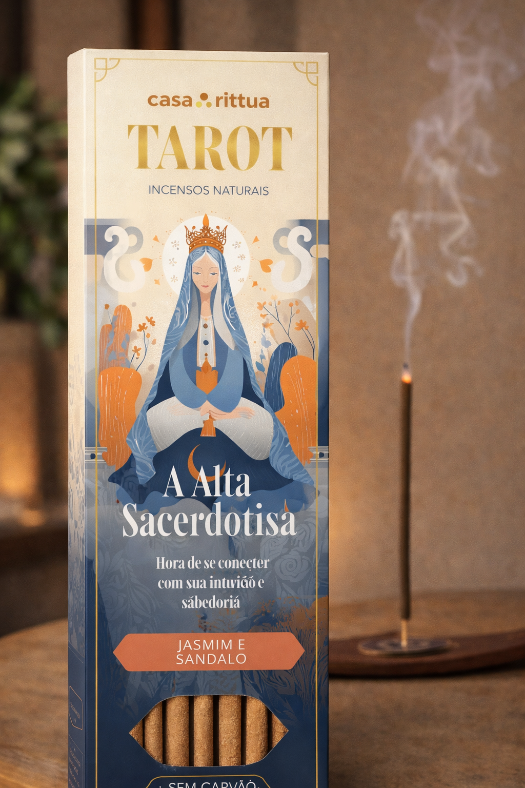 Incenso Nirvana Linha Tarot - A Alta Sacerdotisa – Intuição, Sabedoria Interior e Mistério