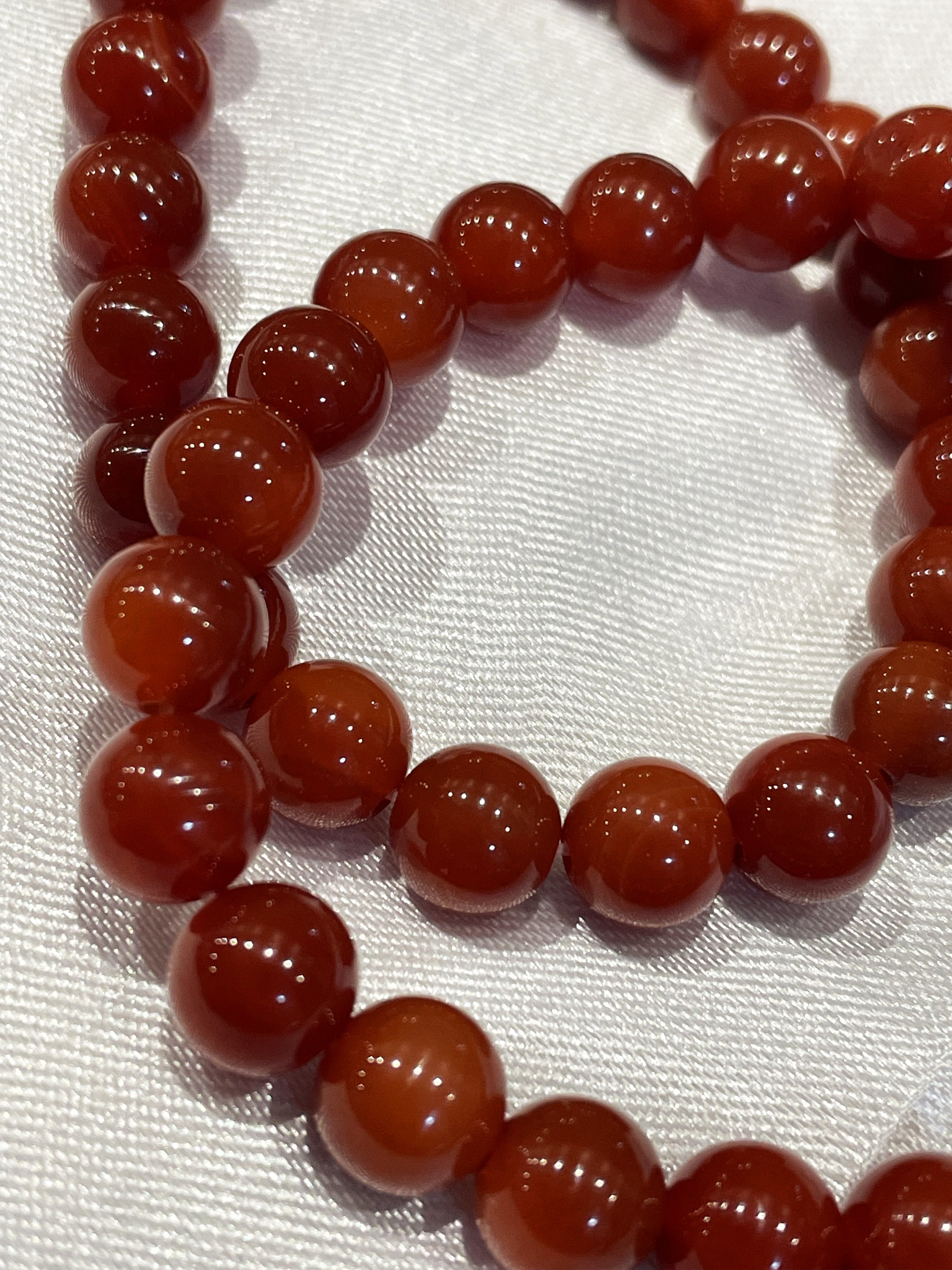 Pulseira de Ágata Fogo 8 mm – Vitalidade, Proteção e Estabilidade Emocional