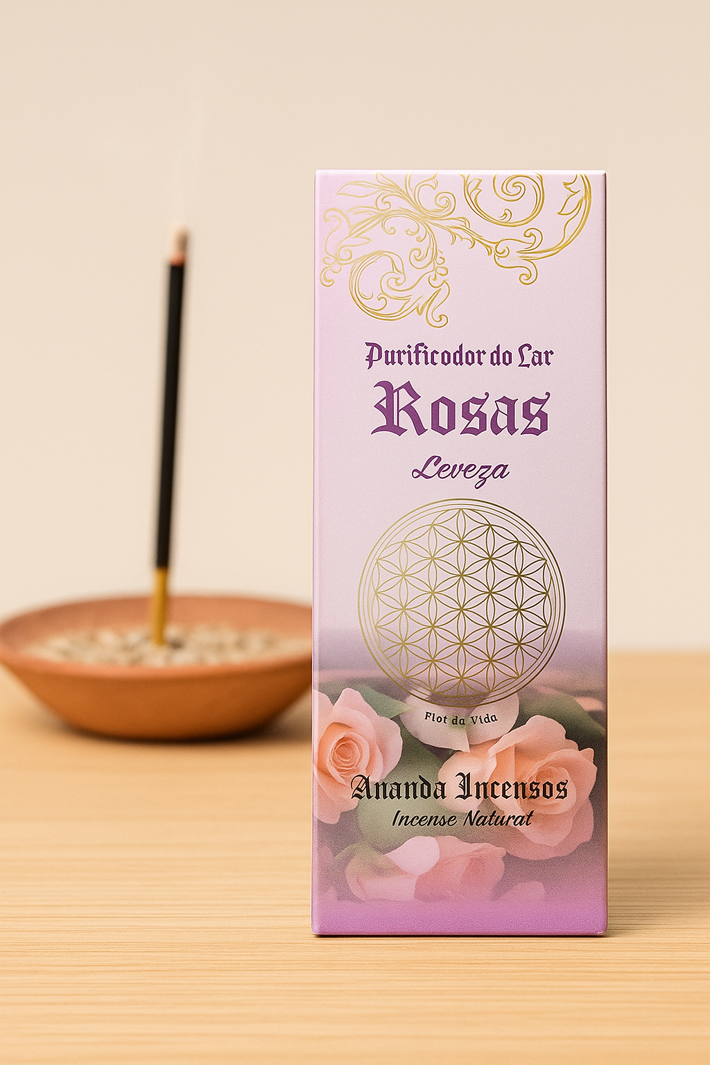 Incenso Natural Ananda Purificador do Lar – Rosas | Amor e autoestima