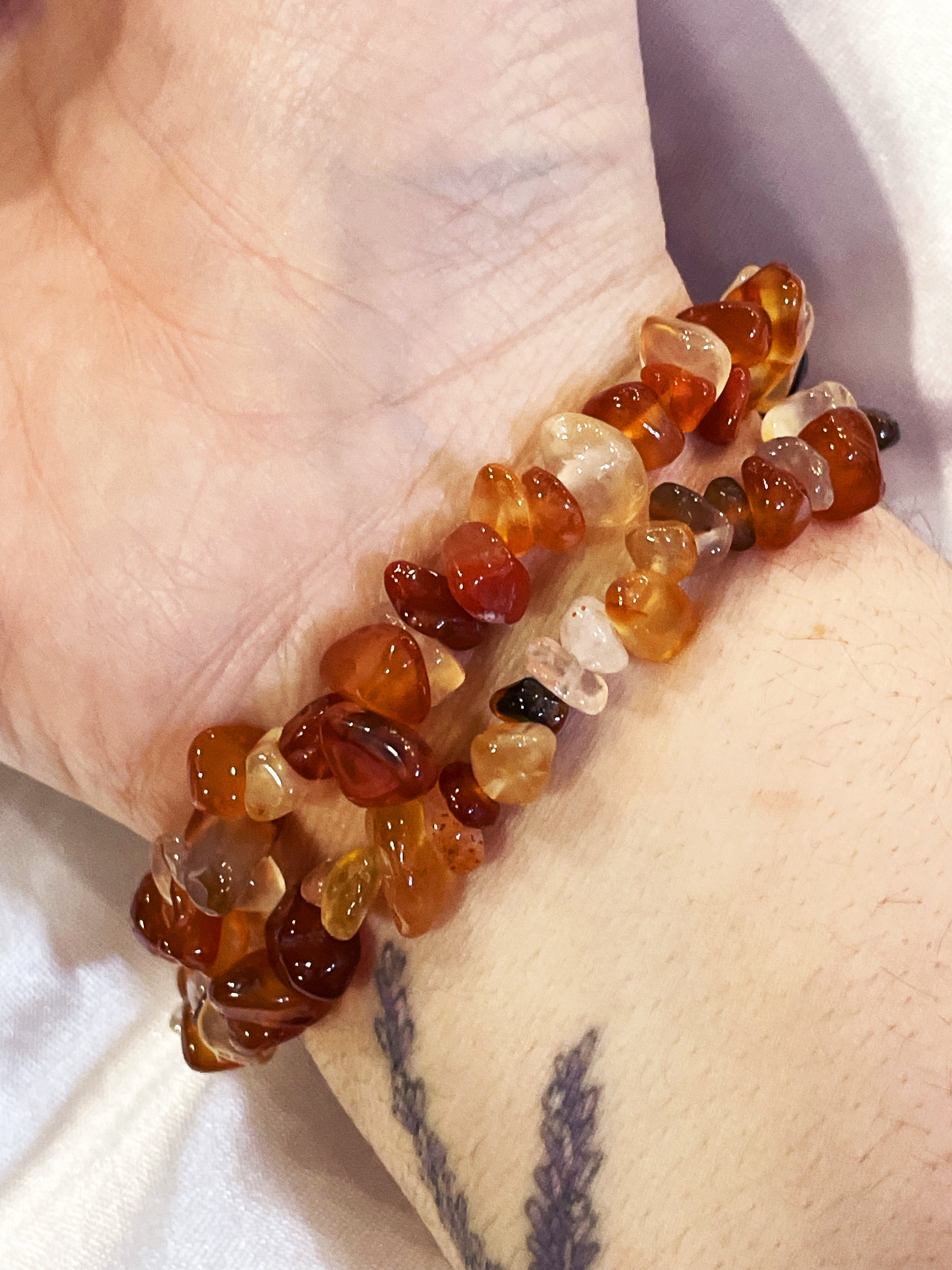 Pulseira Cascalho de Ágata Natural | Positividade e equilíbrio emocional