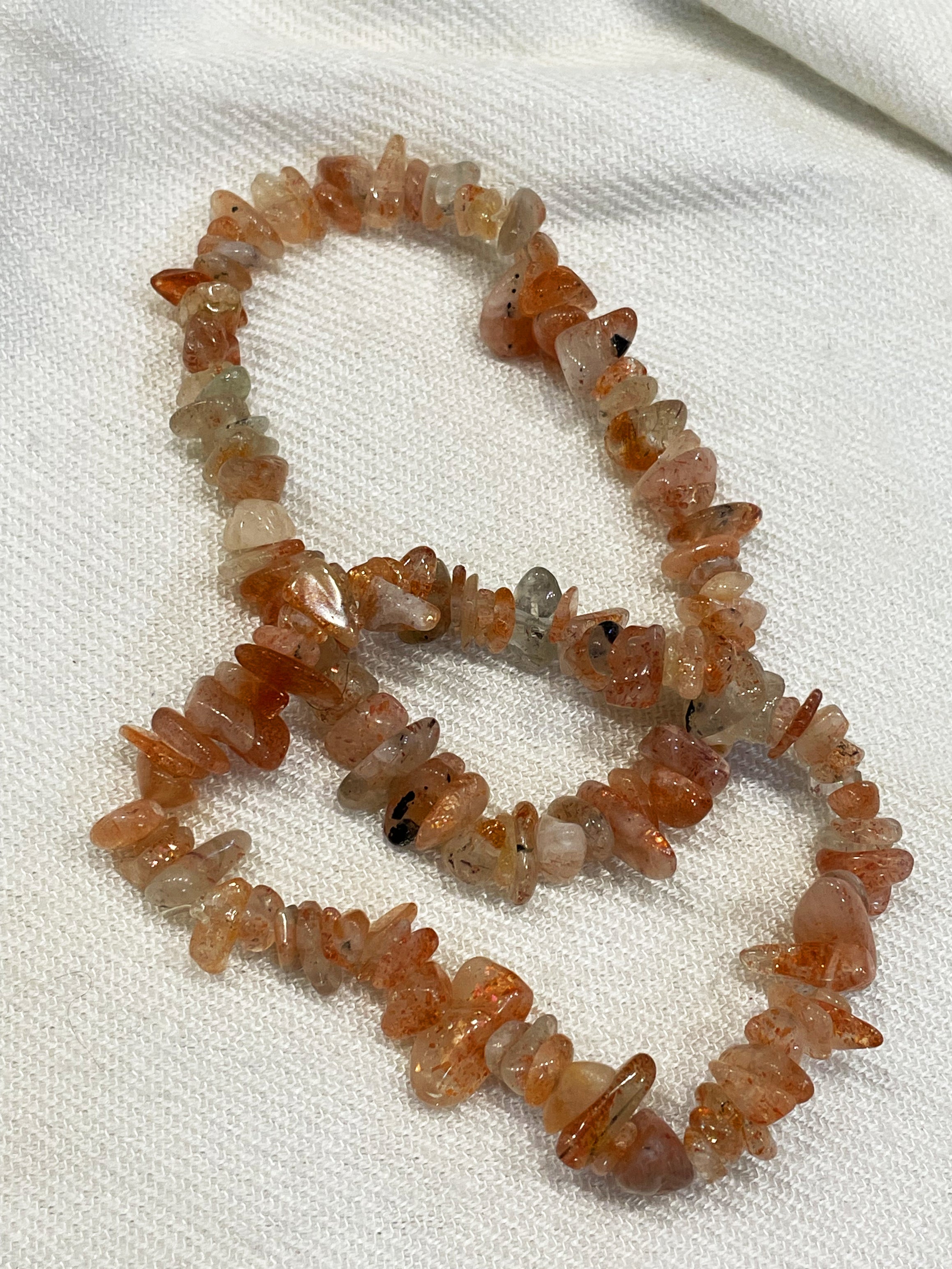 Pulseira de Pedra do Sol Verdadeira em Cascalho – Alegria, Brilho e Vitalidade