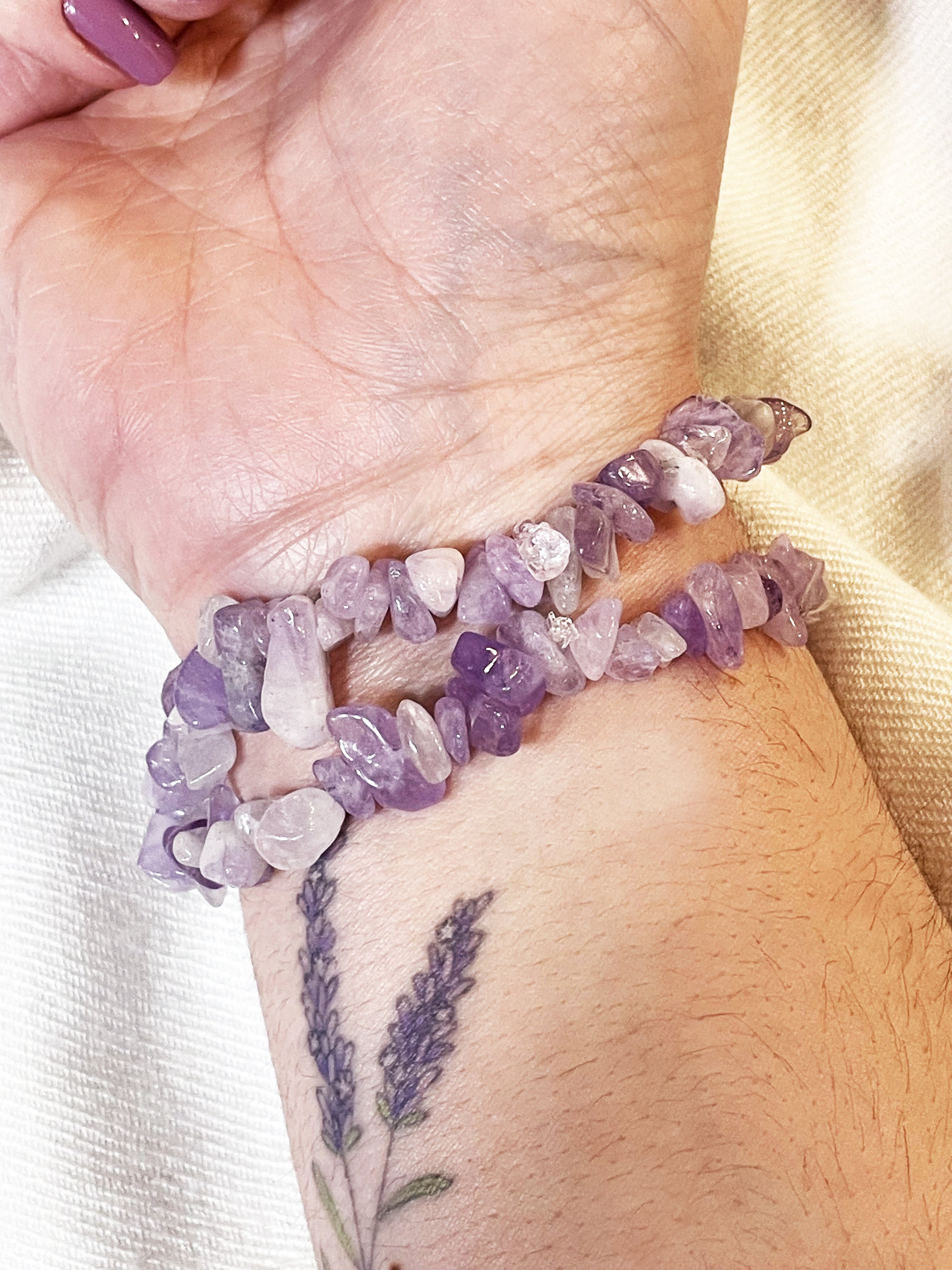 Pulseira de Ametista Lavanda - Proteção, Serenidade e Cura Espiritual