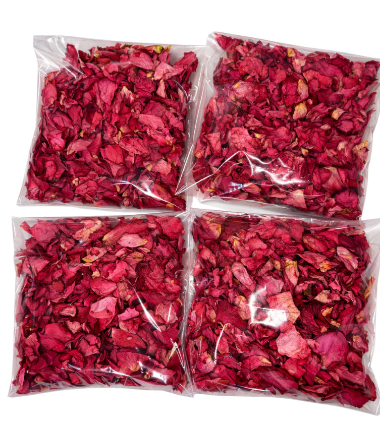 Pétalas de Rosa Vermelha Secas Naturais 10g – Banho Espiritual, Amor e Atração