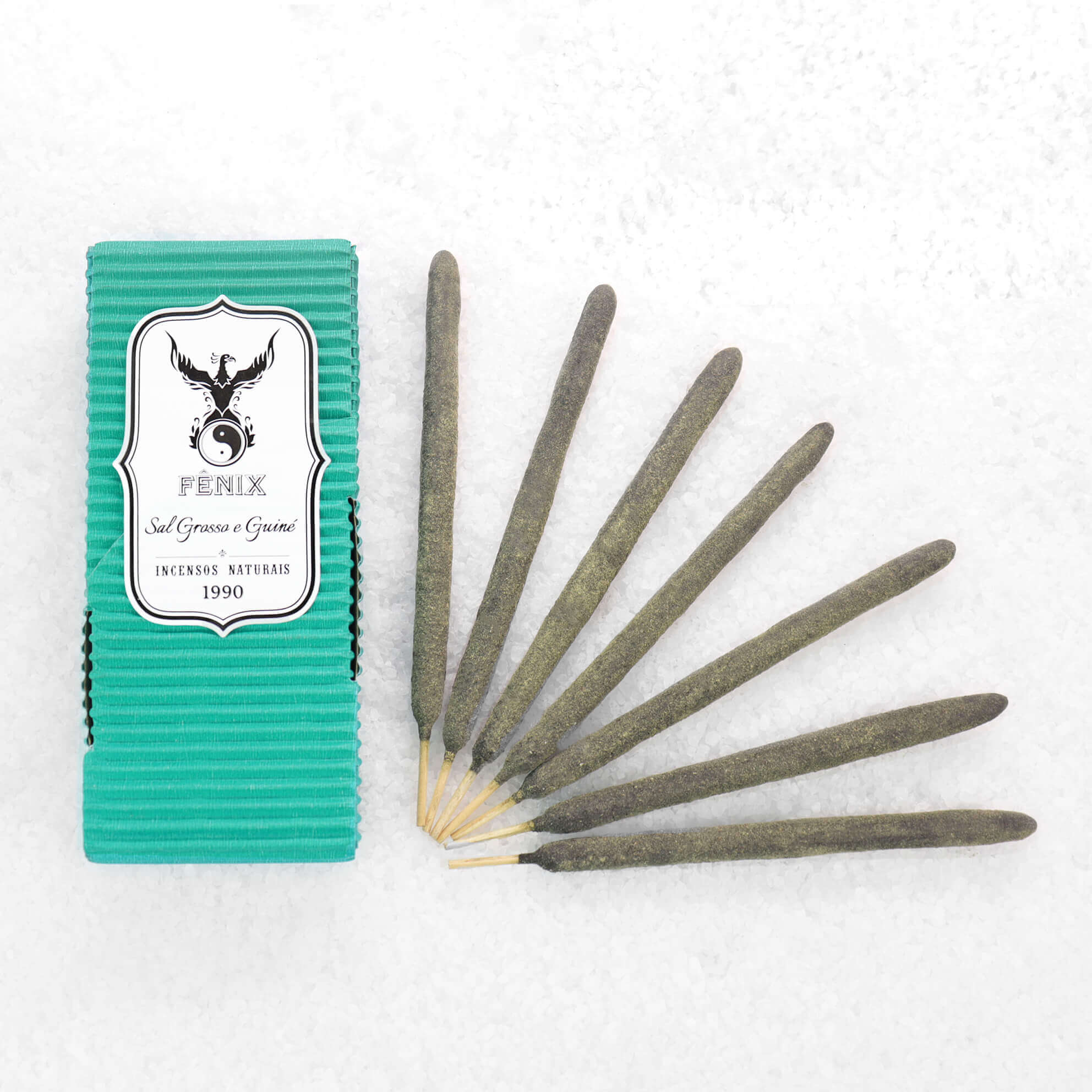 Incenso Natural de Sal Grosso e Guiné – Limpeza e Proteção Energética | Fênix Incensos